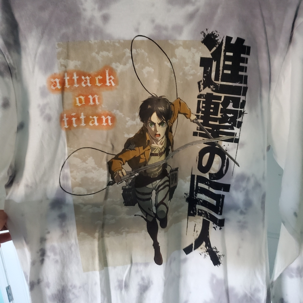 Attack on titan men's tie dye longsleeve shirt